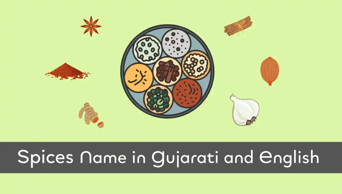 spices name in gujarati and english