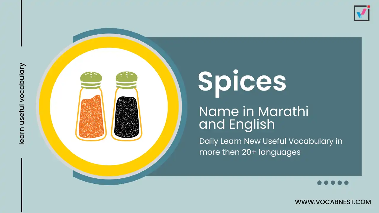 spices name in marathi and english